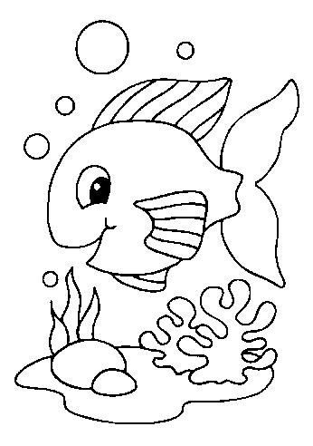 Coloriage 32 Poissons
