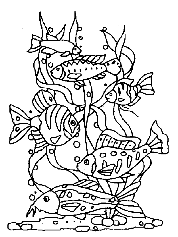 Coloriage 44 Poissons