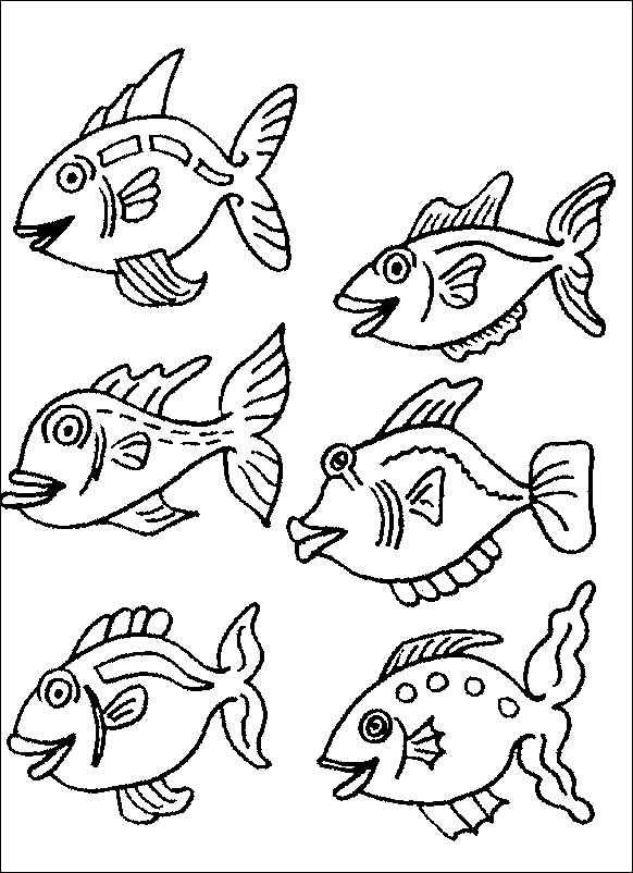 Coloriage 72 Poissons