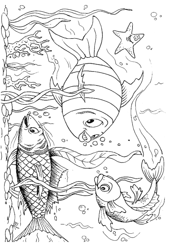 Coloriage 86 Poissons