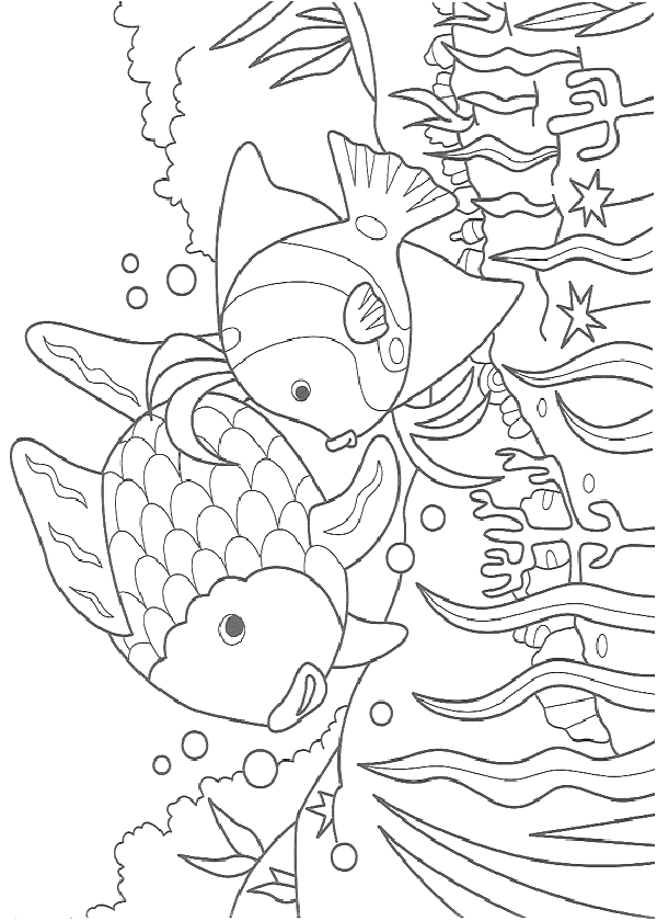 Coloriage 90 Poissons