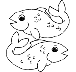 Coloriage Poissons 123