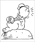 Coloriage Popeye 3