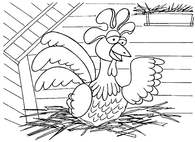 Coloriage 18 Poules