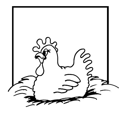 Coloriage 21 Poules