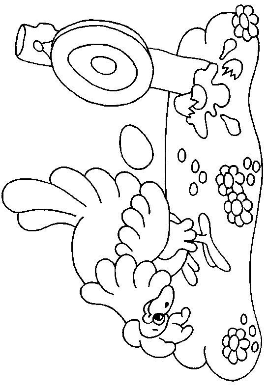 Coloriage 26 Poules