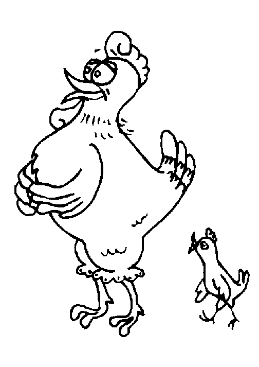 Coloriage 8 Poules