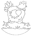 Coloriage Poules 1