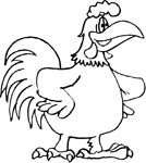 Coloriage Poules 10