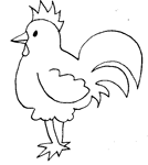 Coloriage Poules 11