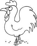 Coloriage Poules 17