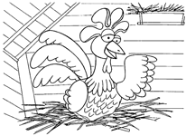 Coloriage Poules 18