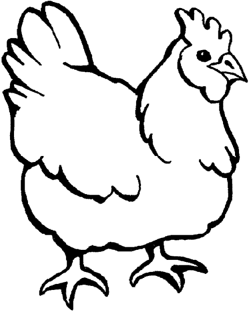 Coloriage 6 Poulets