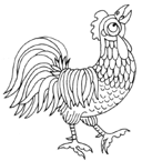 Coloriage Poulets 13