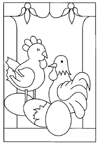 Coloriage Poulets 20