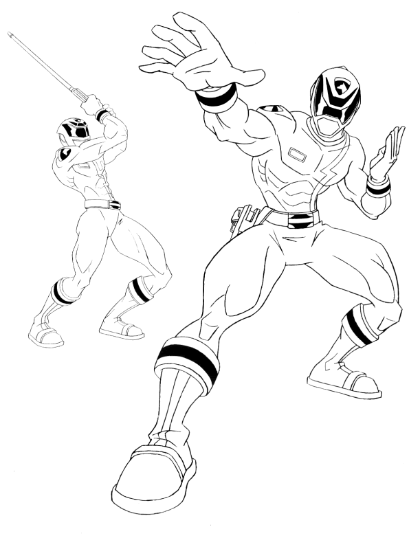 Coloriage 24 Power rangers