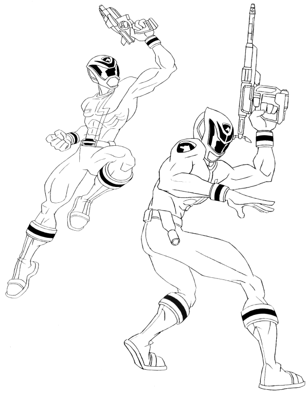 Coloriage 32 Power rangers