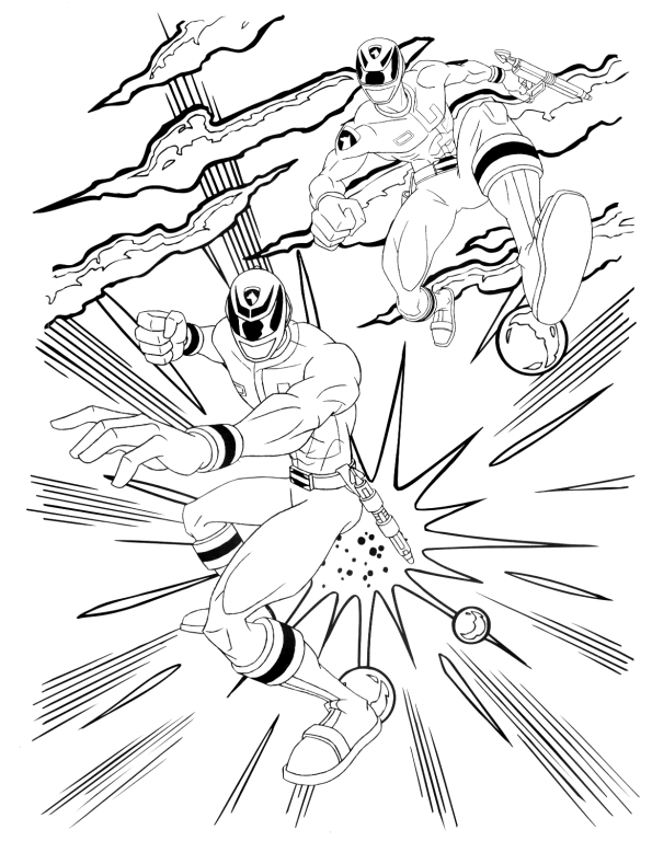 Coloriage 36 Power rangers