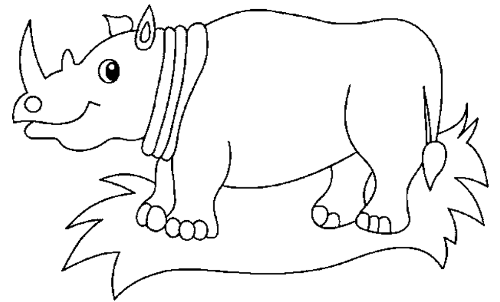 Coloriage 14 Rhinos