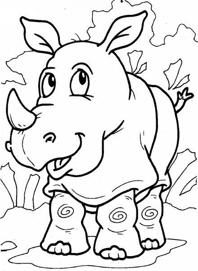 Coloriage 3 Rhinos