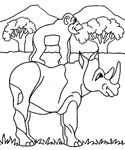 Coloriage Rhinos 11