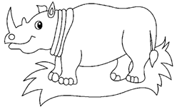 Coloriage Rhinos 14