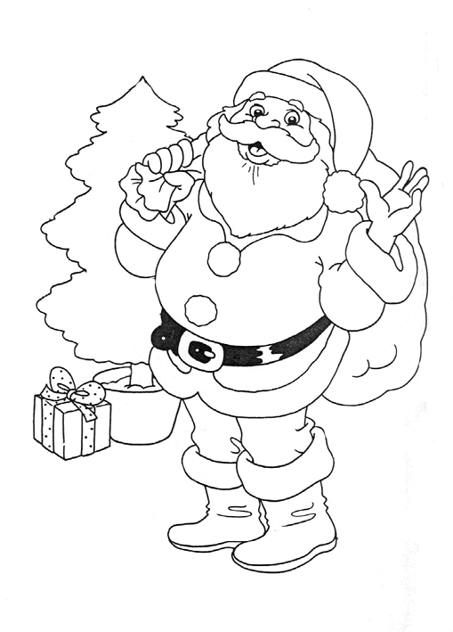 Coloriage 13 Santa claus