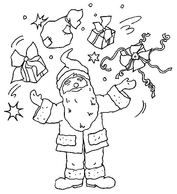 Coloriage 3 Santa claus