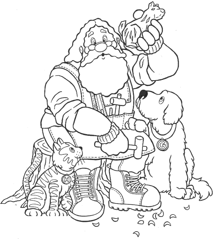 Coloriage 4 Santa claus