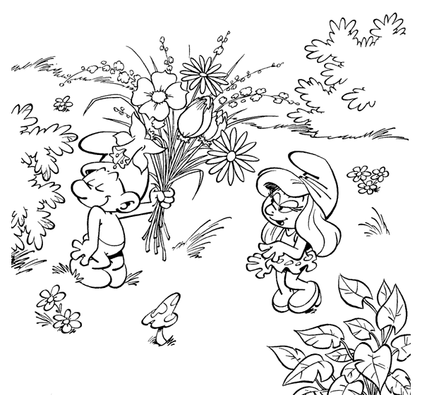 Coloriage 26 Schtroumpfs