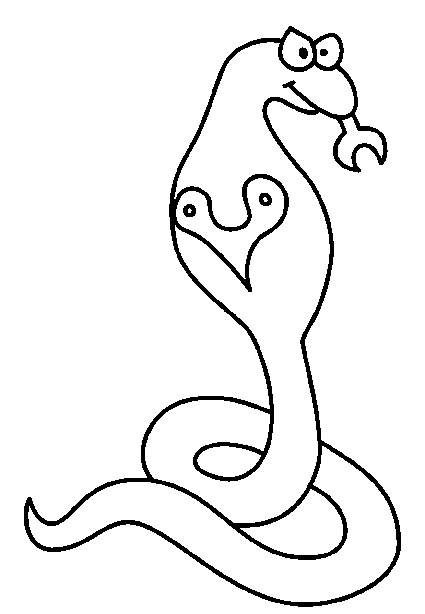 Coloriage 2 Serpents