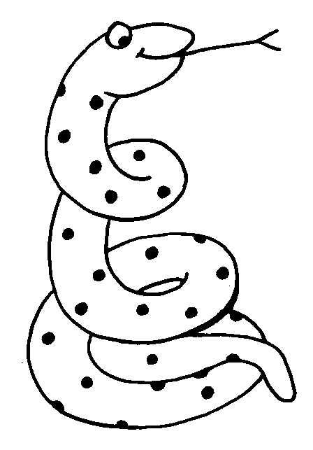 Coloriage 4 Serpents