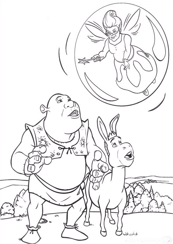 Coloriage 7 Shrek