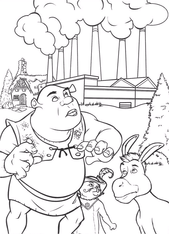 Coloriage 9 Shrek