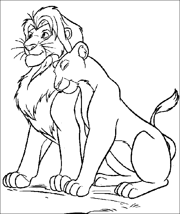 Coloriage 4 Simba