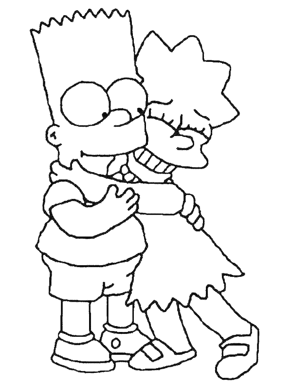 Coloriage 1 Simpson