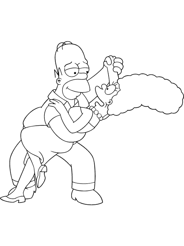 Coloriage 18 Simpson