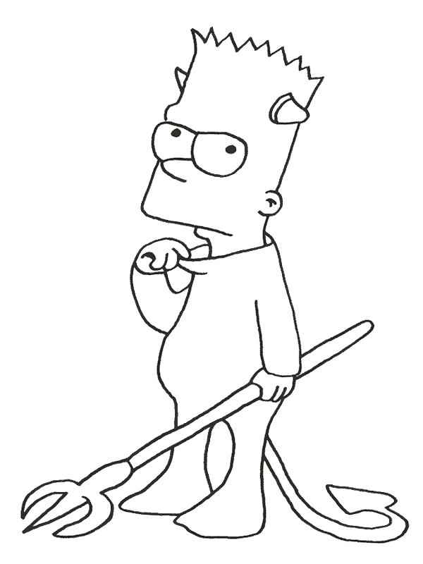 Coloriage 19 Simpson