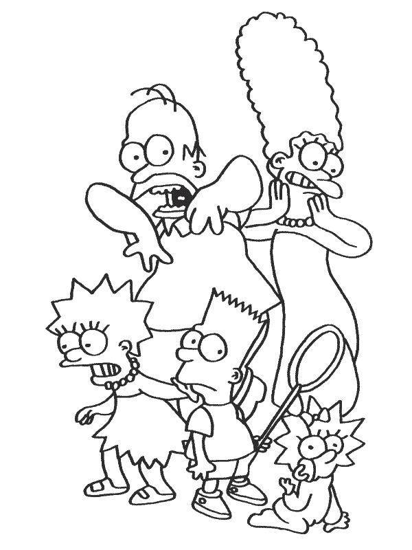 Coloriage 4 Simpson