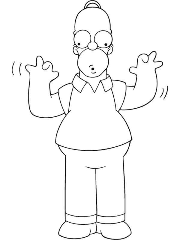 Coloriage 5 Simpson