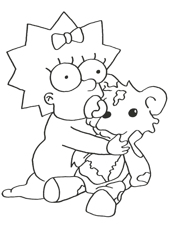 Coloriage 7 Simpson