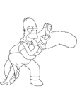 Coloriage Simpson 18