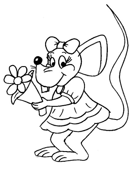 Coloriage 3 Souris