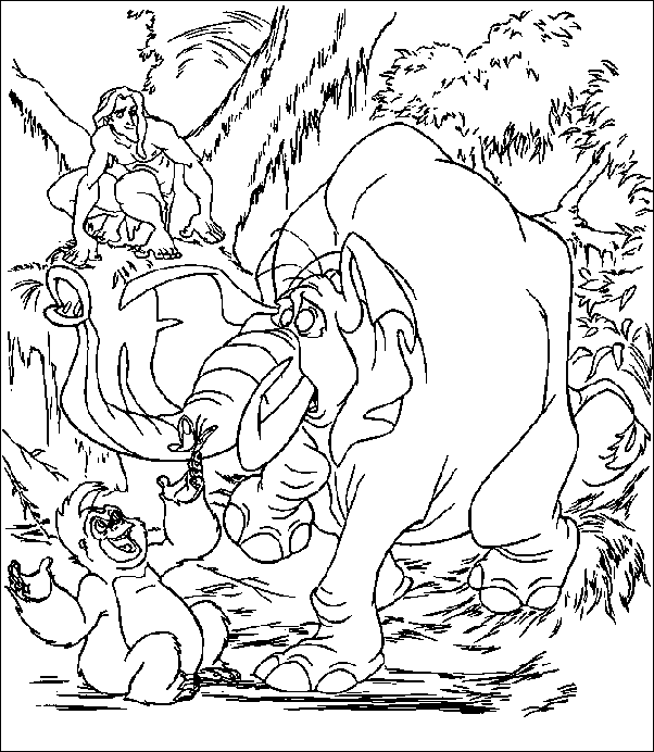 Coloriage 7 Tarzan