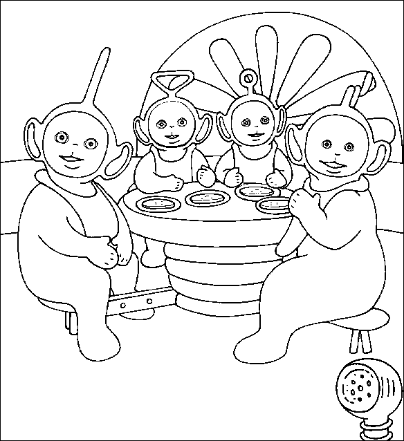 Coloriage 1 Teletubbies