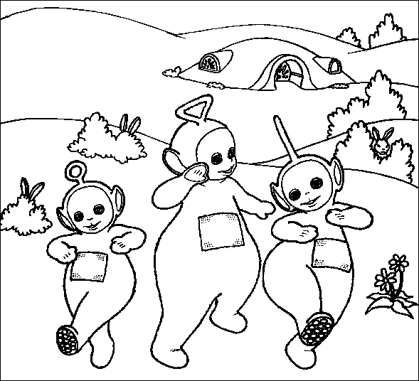 Coloriage 15 Teletubbies