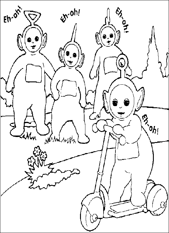 Coloriage 19 Teletubbies