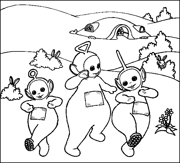 Coloriage 32 Teletubbies