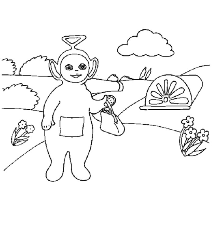 Coloriage 4 Teletubbies