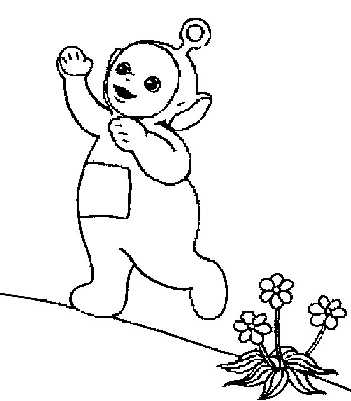 Coloriage 5 Teletubbies